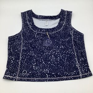 The Bubble Womens Lexi Crop Top‎ Blue Size Medium NWT